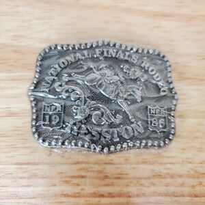 Hesston National Finals Rodeo 1986 NFR Youth Cowboy Buckle Vintage New